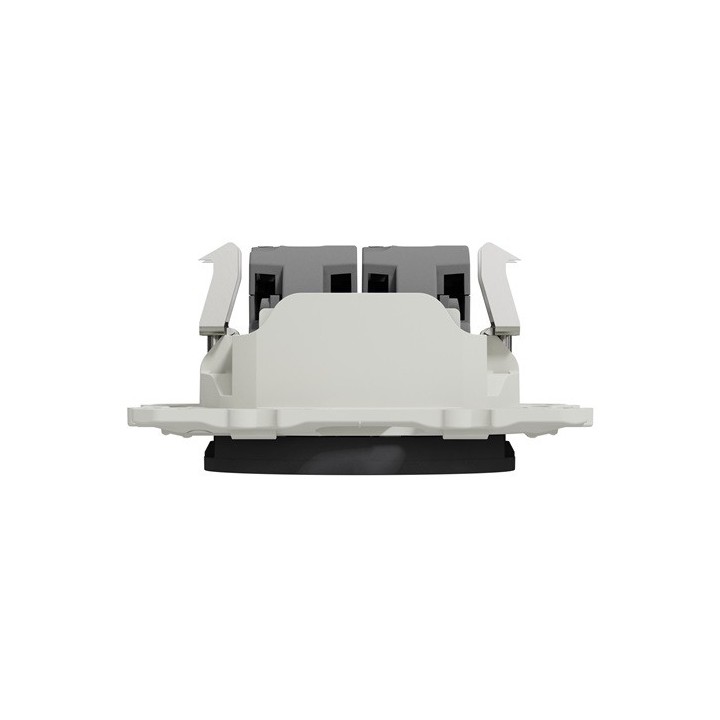 Schneider Odace - Prise double RJ45 cat.6 STP - Grade 2TV min à grade 3TV - Anthracite - Réf : S540486
