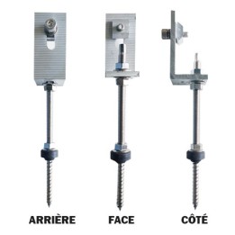 ESI2 - Fixations pour toiture bac acier /tôle/ fibrociment - Vis à double filetage M10x200  - Réf : ESI2380064V3