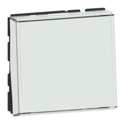 Legrand Mosaic - Poussoir inverseur porte étiquette 6A - 250V~ - 2 modules - Réf : 077043L