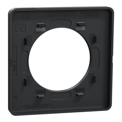 Schneider - Odace Touch - Plaque bronze brossé avec liseré anthracite - 1 poste - Réf : S540802L