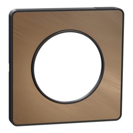 Schneider - Odace Touch - Plaque bronze brossé avec liseré anthracite - 1 poste - Réf : S540802L