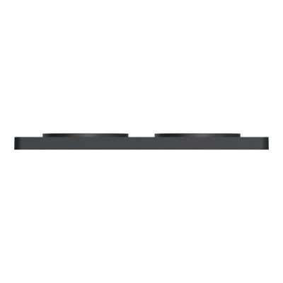 Schneider - Odace Touch - Plaque bronze brossé avec liseré anthracite - 2 postes horiz./vert. 71mm - Réf : S540804L