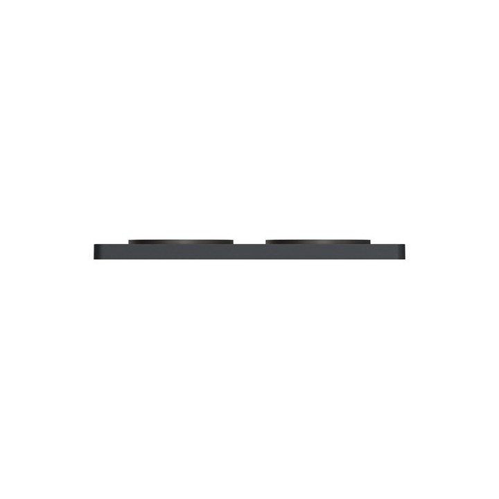Schneider - Odace Touch - Plaque bronze brossé avec liseré anthracite - 2 postes horiz./vert. 71mm - Réf : S540804L