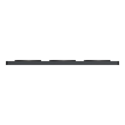 Schneider - Odace Touch - Plaque Bronze brossé avec liseré anthracite - 3 postes horiz./vert. 71mm - Réf : S540806L