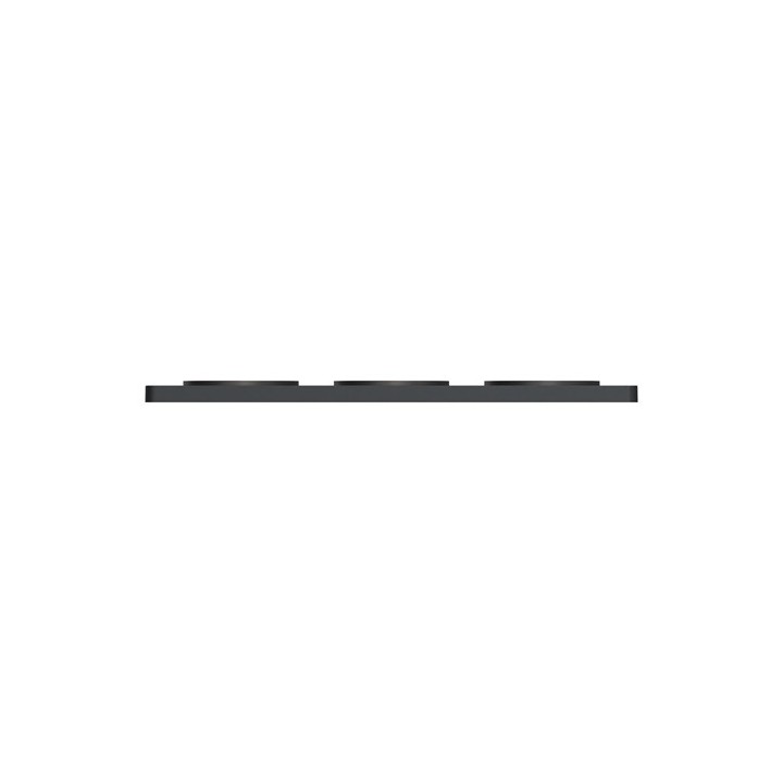 Schneider - Odace Touch - Plaque Bronze brossé avec liseré anthracite - 3 postes horiz./vert. 71mm - Réf : S540806L