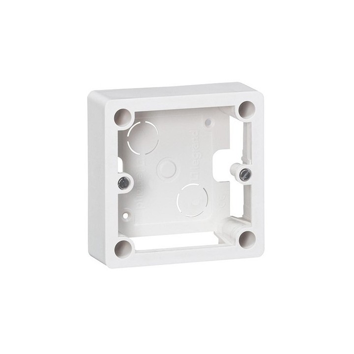 Legrand - Cadre saillie - 1 poste - Pour socle et sortie de câbles - 100x100x36 mm - Réf : 055849