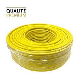 Krisane - Câble jaune CAT6A F/UTP 4 pairs LSZH 100ohm - couronne de 100m - Réf : KRI100/1