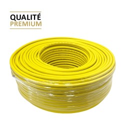 Krisane - Câble jaune CAT6A F/UTP 4 pairs LSZH 100ohm - couronne de 100m - Réf : KRI100/1