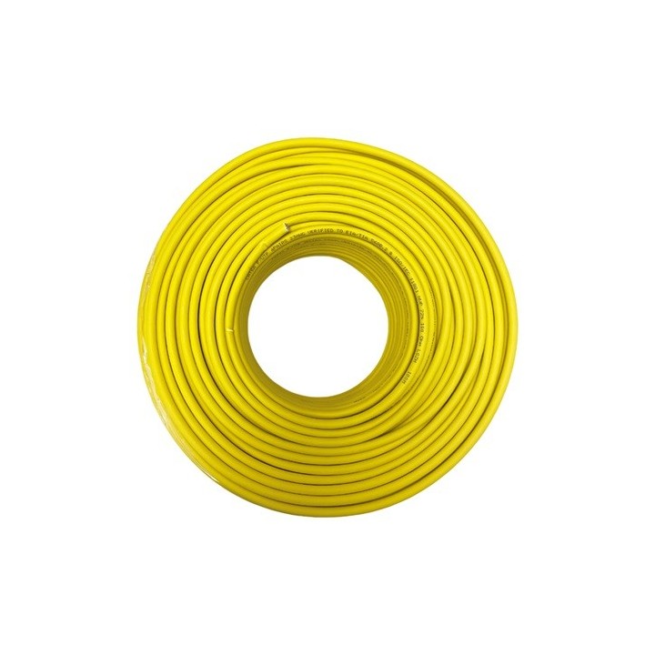 Krisane - Câble jaune CAT6A F/UTP 4 pairs LSZH 100ohm - couronne de 100m - Réf : KRI100/1
