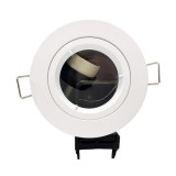 Krisane - Support spot fixe - recouvrable - 1/4 de tour - avec douille GU10 - IP65 - blanc - Réf : KRI20029