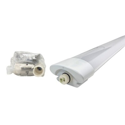 Krisane - Réglette LED étanche blanche - 4000°K - IP65 - 40W - 125cm - Réf : KRI28631