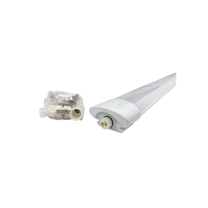 Krisane - Réglette LED étanche blanche - 4000°K - IP65 - 40W - 125cm - Réf : KRI28631