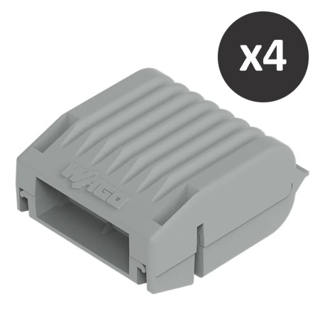 Wago - Gelbox Dérivation pour conducteurs - Sans bornes de raccordement - Taille 1 - Gris - Réf : 207-1331(4)