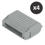 Wago - Gelbox Dérivation pour conducteurs - Sans bornes de raccordement - Taille 2 - Gris - Réf : 207-1332(4)