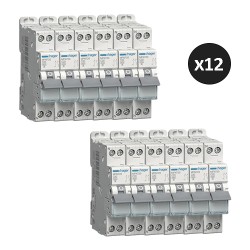 Hager - Lot de 12 disjoncteurs 1P+N 3kA C 20A à Vis - Réf : MFN720(12)
