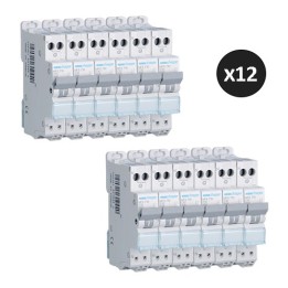 Hager - Lot de 12 disjoncteurs monophasés 1P+N 3kA C 10A  Auto - Réf : MFS710(12)