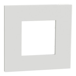 Schneider - Unica Déco - Plaque de finition - Blanc - 1 poste - Réf : NU600218