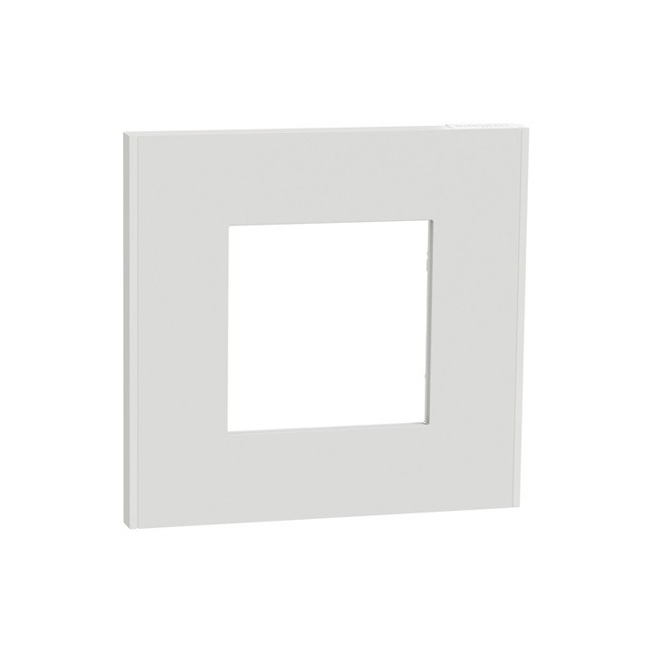 Schneider - Unica Déco - Plaque de finition - Blanc - 1 poste - Réf : NU600218