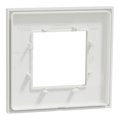 Schneider - Unica Déco - Plaque de finition - Blanc - 1 poste - Réf : NU600218