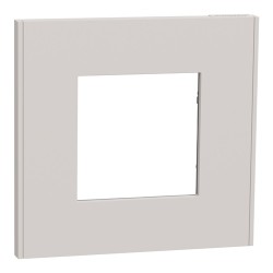 Schneider - Unica Déco - Plaque de finition - Gris pierre - 1 poste - Réf : NU600224