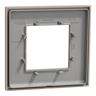 Schneider - Unica Déco - Plaque de finition - Taupe - 1 poste - Réf : NU600226