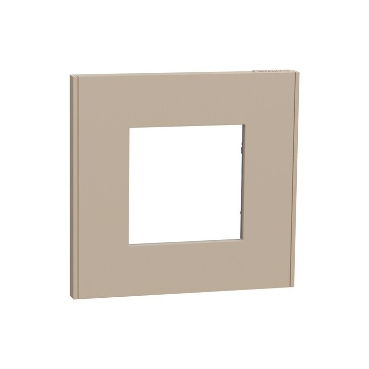 Schneider - Unica Déco - Plaque de finition - Taupe - 1 poste - Réf : NU600226
