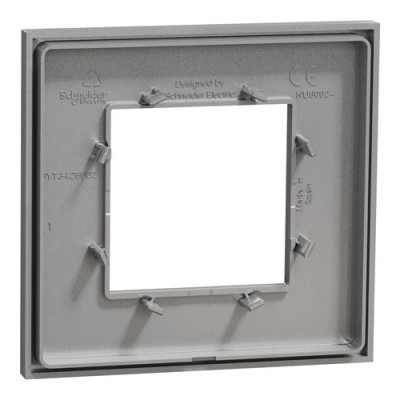 Schneider - Unica Déco - Plaque de finition - Aluminium - 1 poste - Réf : NU600230