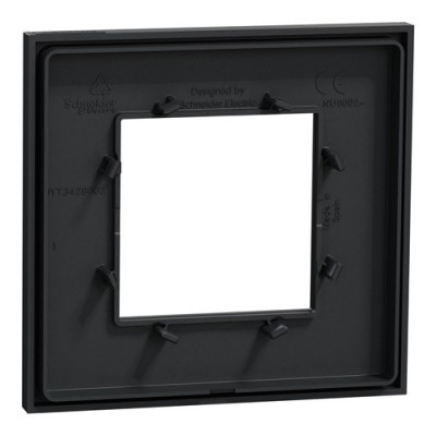 Schneider - Unica Déco - Plaque de finition - Anthracite - 1 poste - Réf : NU600254