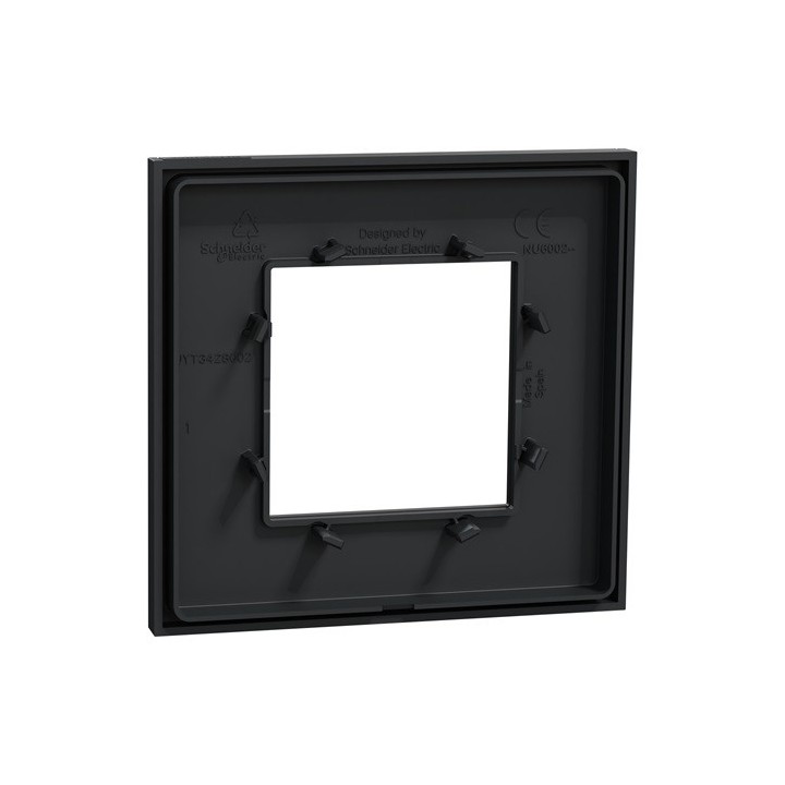 Schneider - Unica Déco - Plaque de finition - Anthracite liseré cuivre - 1P - Réf : NU600241