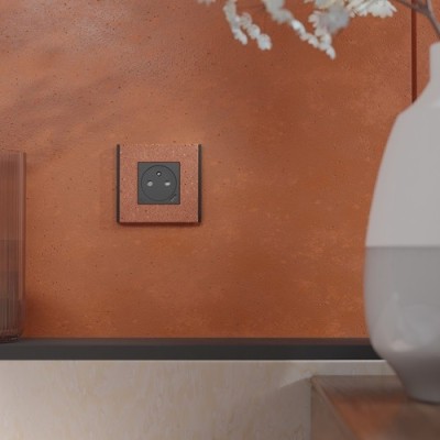 Schneider - Unica Déco - Plaque de finition - Terracotta - 1P - Réf : NU600271