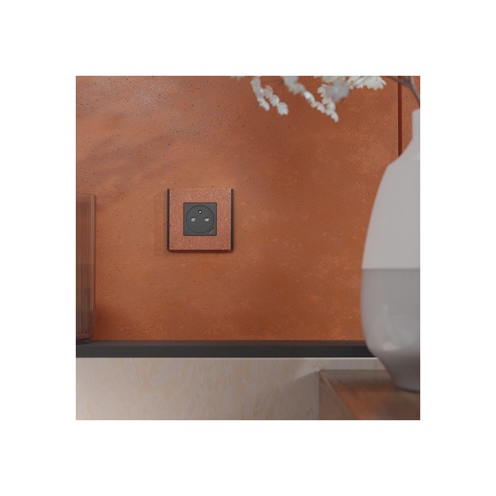 Schneider - Unica Déco - Plaque de finition - Terracotta - 1P - Réf : NU600271