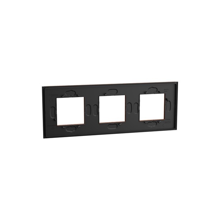 Schneider - Unica Déco - Plaque de finition - Terracotta - 3P horiz vert - Réf : NU600671