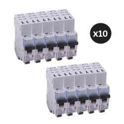 Legrand - Lot de 10 disjoncteurs DNX³ 4500 - auto/auto - U+N 230V~ 16A - 6kA - courbe C - 1 module  - Réf : 406783(10)