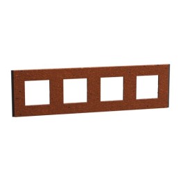 Schneider - Unica Déco - Plaque de finition - Terracotta - 4P horiz vert - Réf : NU600871