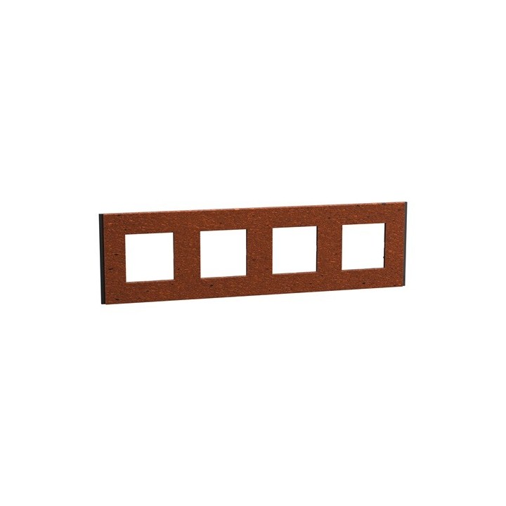 Schneider - Unica Déco - Plaque de finition - Terracotta - 4P horiz vert - Réf : NU600871