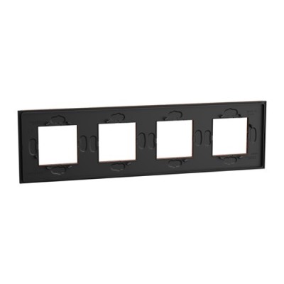 Schneider - Unica Déco - Plaque de finition - Terracotta - 4P horiz vert - Réf : NU600871