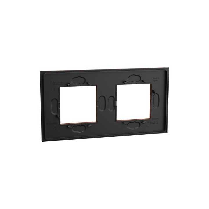 Schneider - Unica Déco - Plaque de finition - Terracotta - 2P horiz vert - Réf : NU600471