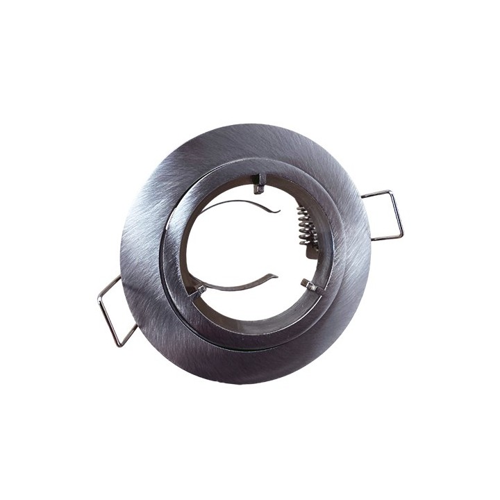 Krisane - Support spot fixe - 1/4 de tour - avec douille GU10 - IP20 - aluminium - Réf : KRI20033