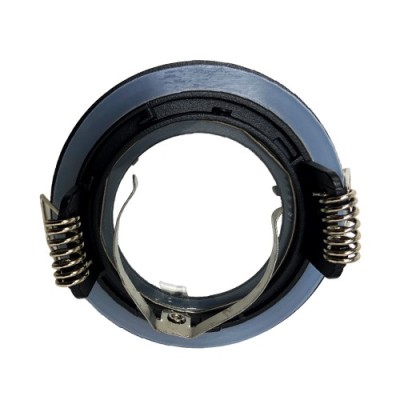 Krisane - Support spot fixe - 1/4 de tour - avec douille GU10 - IP44 - noir - Réf : KRI20045