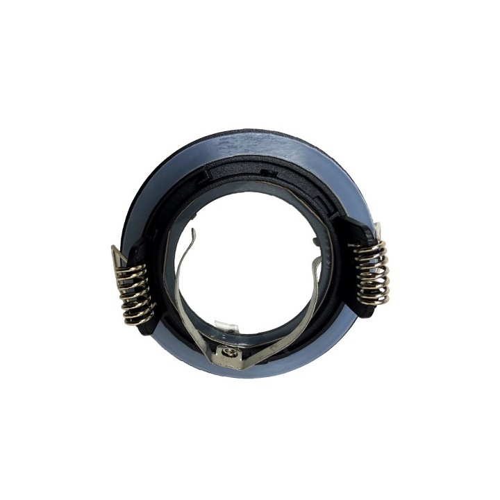 Krisane - Support spot fixe - 1/4 de tour - avec douille GU10 - IP44 - noir - Réf : KRI20045