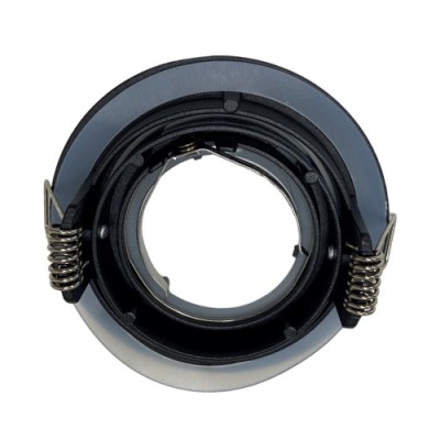 Krisane - Support spot orientable - 1/4 de tour avec douille GU10 - IP44 - noir - Réf : KRI20046