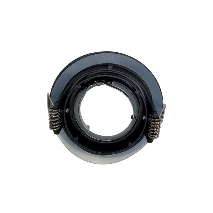 Krisane - Support spot orientable - 1/4 de tour avec douille GU10 - IP44 - noir - Réf : KRI20046