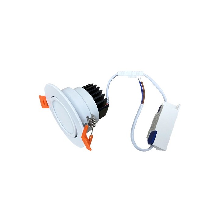 Krisane - Spot led orientable - 3000K- 5W - Ø85 mm - blanc - Réf : KRI24053