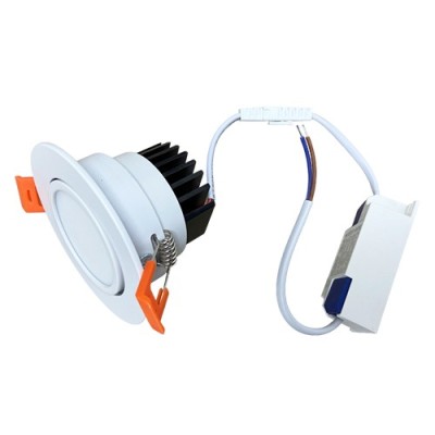 Krisane - Spot led orientable - 3000K- 7W - Ø85 mm - blanc - Réf : KRI24073