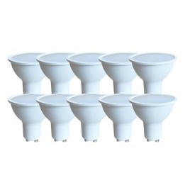Krisane - Lot de 10 ampoules LED GU10 - 5W - 4000K - dimmable - 38° - réf : KRI25522(10)