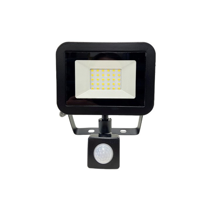 Krisane - Projecteur LED - 20W - 4000°K - Noir - avec détecteur - Réf : KRI29742