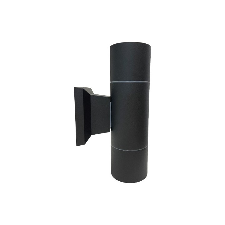 Krisane - Applique murale cylindrique - 2x GU10 (sans ampoule) - IP54 - anthracite - réf : KRI30131