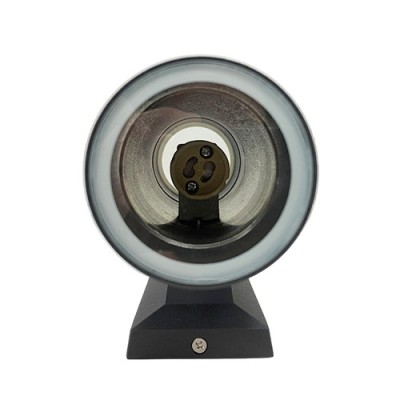 Krisane - Applique murale cylindrique - 2x GU10 (sans ampoule) - IP54 - anthracite - réf : KRI30131