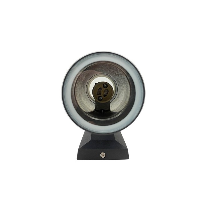 Krisane - Applique murale cylindrique - 2x GU10 (sans ampoule) - IP54 - anthracite - réf : KRI30131