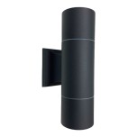 Krisane - Applique murale cylindrique - 2x GU10 (sans ampoule) - IP54 - anthracite - réf : KRI30131